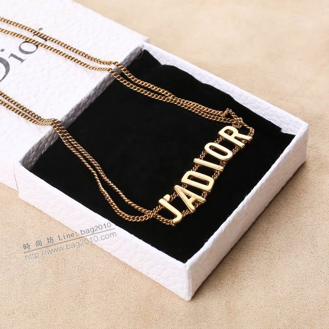 Dior飾品 迪奧經典熱銷火爆款jadior字母雙層復古項鏈  zgd1171
